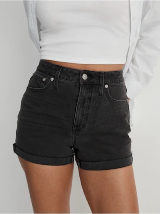 Madewell Pants - Madewell High-Rise Roll Hem Denim Shorts in Lunar Wash Sz28